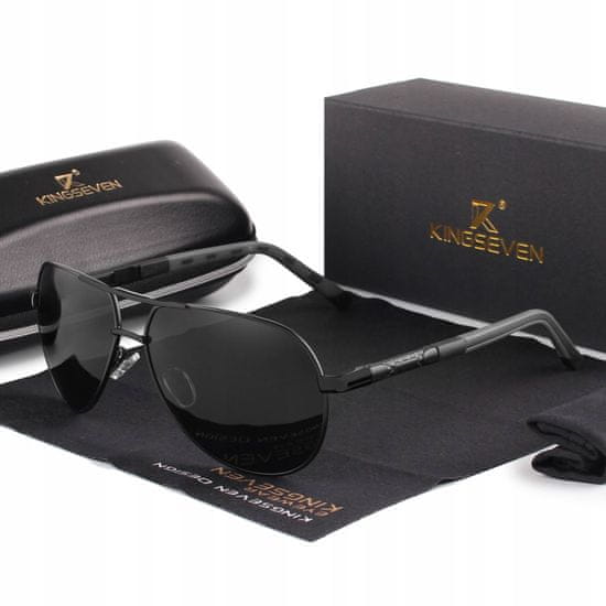 KINGSEVEN Sluneční brýle Black Aviator N725