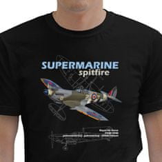 STRIKER Tričko Supermarine spitfire Barva: Černá, Velikost: M
