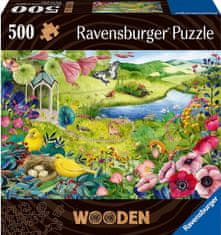 Ravensburger Dřevěné puzzle Divoká zahrada 500 dílků