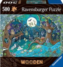 Ravensburger Dřevěné puzzle Kouzelný les 500 dílků