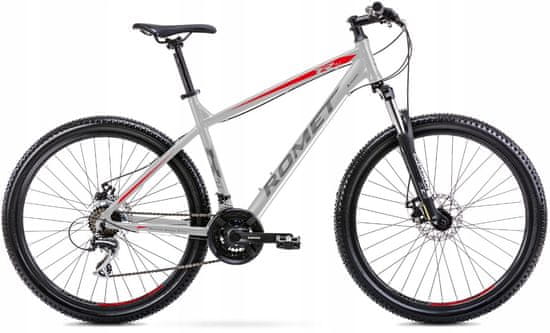 Romet Horská kola (MTB)/27,5“ Rambler R7.1 stříbrná / červená / grafitová - 19"