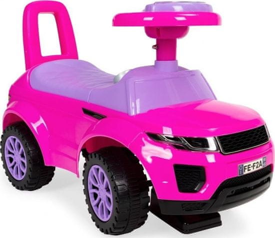 EcoToys Odrážedlo Auto s melodiemi růžové