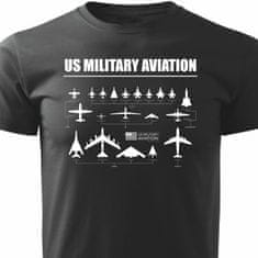 STRIKER Tričko US Military aviation Barva: Černá, Velikost: M