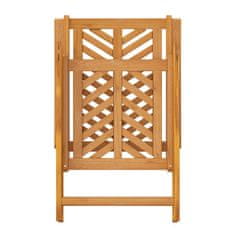 Greatstore Polohovací zahradní židle 3 ks masivní akáciové dřevo