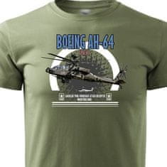 STRIKER Tričko vrtulník Boeing AH-64 Barva: Olivová, Velikost: XXXL