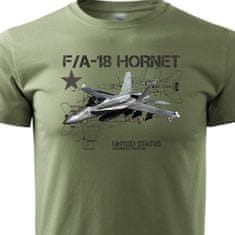 STRIKER Tričko F-18 HORNET Barva: Bílá, Velikost: S
