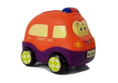 Lean-toys Sada Autek Policie Ambulance Pro Miminko S Pohonem 4El