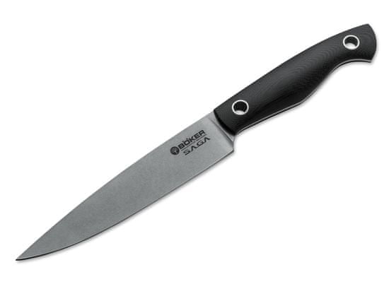 Böker Saga Utility Knife G10 Stonewash
