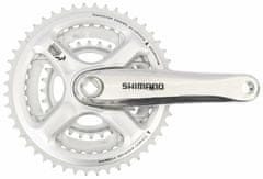 Shimano kliky FC-M191-S 170mm 48-38-28 zubů, stříbrné, bez krytu, 8 speed, pro osu čtyřhran