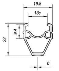 Mach1 ráfek silniční Omega V-brake 32děr/0nýt černý