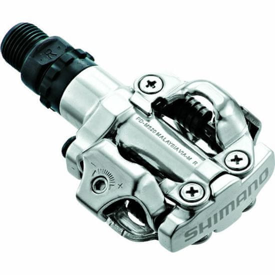 Shimano pedály SPD PD-M520S stříbrné s kufry SM-SH51 v krabičce