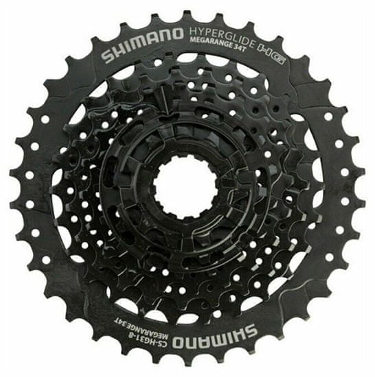 Shimano 8-kazeta CS-HG31 11-34 zubů Megarange, v krabičce