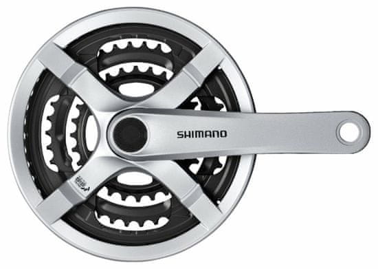 Shimano kliky Tourney FC-TY501-S 170mm 42-34-24 zubů, stříbrné s krytem, v krabičce