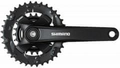 Shimano kliky FC-MT101-L 175mm 36-22 zubů, černé, 9 speed, bez krytu, pro osu čtyřhran, v krabičce