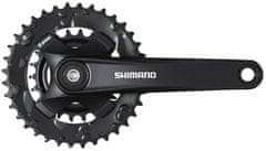 Shimano kliky FC-MT101-L 175mm 36-22 zubů, černé, 9 speed, bez krytu, pro osu čtyřhran