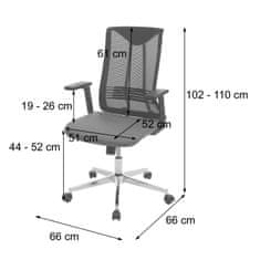 MCW Kancelářská židle J53, otočná židle, ergonomická imitace kůže ~ bordó-červená