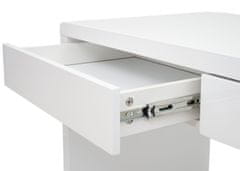 MCW Stůl G51, kancelářský stůl počítačový stůl pracovní stůl, vysoký lesk bílý ~ 100x60cm