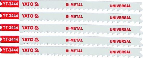 YATO List pilový do přímočaré pily univerzální typ U 10-5TPI sada 5 ks