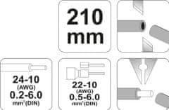 YATO Kleště odizolovací a konektorové univerzální 210 mm