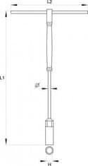YATO Klíč nástrčný 10 mm s rukojetí typ "T
