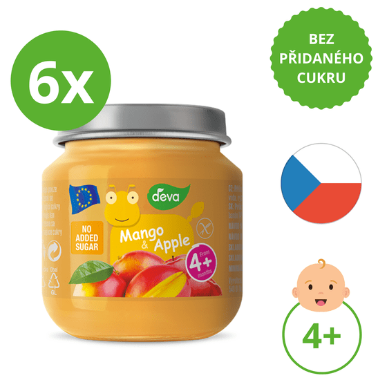 Deva Ovocný příkrm Mango, Jablko 6 x 125 g