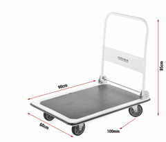 Higher Transportní vozík 300kg skladovací a přepravní plošinový vozík