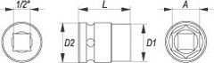 YATO Nástavec 1/2" rázový šestihranný 16 mm CrMo