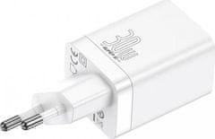 Noname Baseus Travel Charger Super Si Pro mini Fast Charger, C+U, PD 3.0, QC 3.0 30W EU White (CCSUPP-E02)