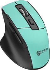 C-Tech Ergo WLM-05/Ergonomická/Optická/Bezdrátová USB/Zelená