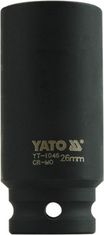 YATO Nástavec 1/2" rázový šestihranný hluboký 26 mm CrMo