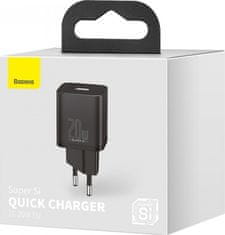 Noname Baseus Travel Charger set Super Si 1C PD Fast charger 20W EU Black (CCSUP-B01)