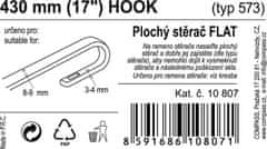 Compass Stěrač FLAT BULK (HOOK) 17"/430mm