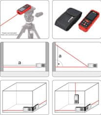 YATO Laserový měřič vzdálenosti 0.2-40M, 10 režimů