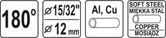 YATO Ohybačka na trubky Al, Cu, 180°, pr. 15/32" - 12mm