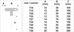 Vorel Sada klíčů TORX "T" 9 ks