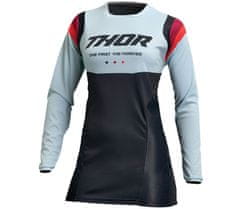 THOR Dámský motokrosový dres Pulse Rev black/mint vel. S