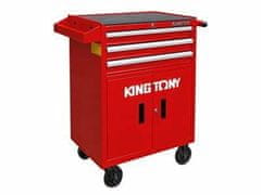 KING TONY TOOLS Dílenský vozík 3 zásuvky se skříňkou