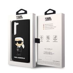 Karl Lagerfeld  Liquid Silicone Ikonik NFT Zadní Kryt pro Samsung Galaxy S23 Black