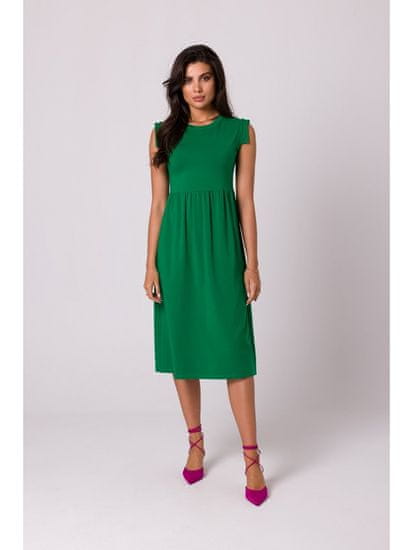 BeWear Dámské midi šaty Clariwse B262 zelená
