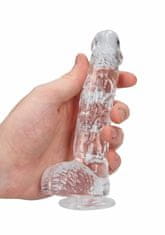 Shots Toys Shots REALROCK Realistic Dildo with Balls Transparent 15 cm