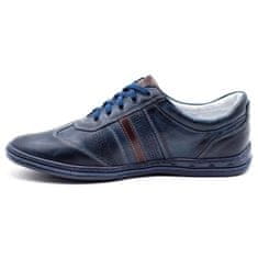 Joker Pánské kožené boty 521 navy blue velikost 41