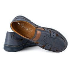 KENT Pánská prolamovaná obuv 601 na léto tmavě modrá velikost 44