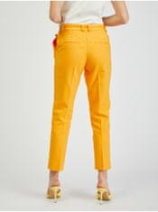 Orsay Oranžové dámské zkrácené kalhoty s páskem 38