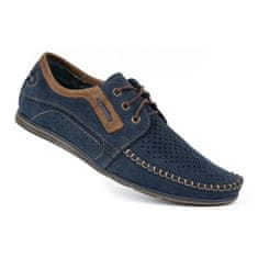 Pánské kožené mokasíny 4228 navy blue velikost 40