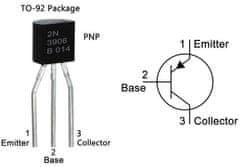 HADEX 2N3906, tranzistor PNP 40V/200mA, TO92