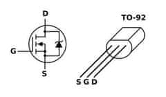 HADEX 2N7000 MOSFET N-FET 60V/0,35A TO92