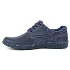 Pánská kožená obuv Casual 921K navy blue velikost 45