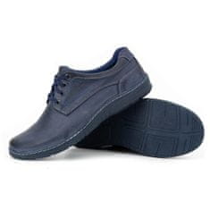 Pánská kožená obuv Casual 921K navy blue velikost 45