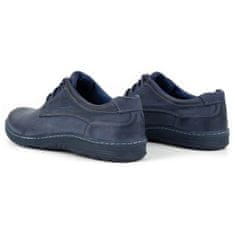 Pánská kožená obuv Casual 921K navy blue velikost 45