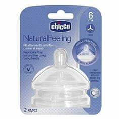 Chicco NaturalFeeling Náhradní dudlík na láhev antikolikolikový, 6m+